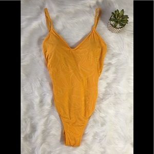 Sexy Yellow/Gold One Piece Suit